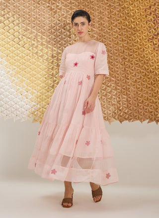 Powder pink a-line dress