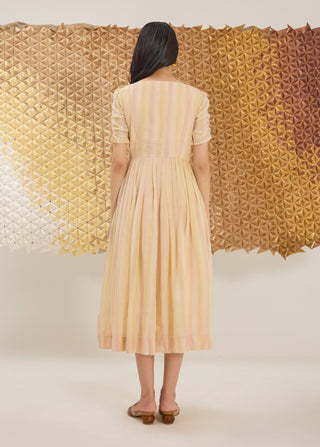 Soft pastel yellow dress