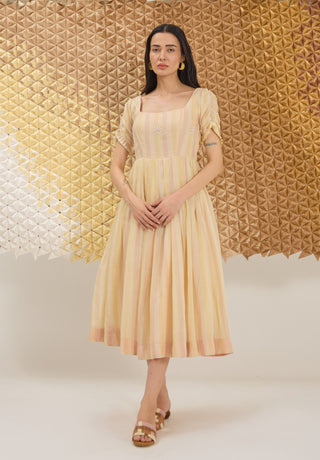 Soft pastel yellow dress