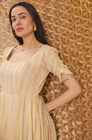 Soft pastel yellow dress