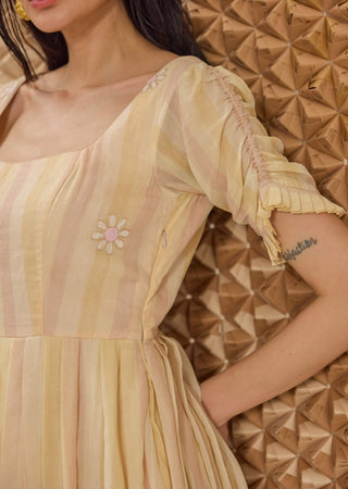Soft pastel yellow dress