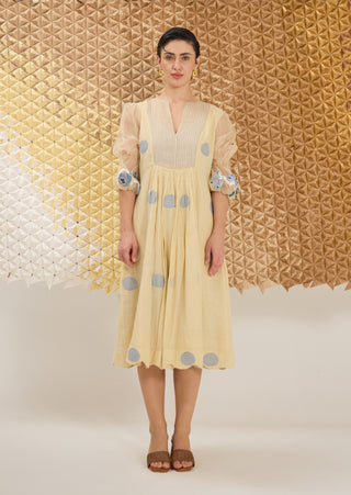 Cream yellow relaxed dress