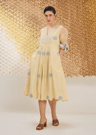 Cream yellow relaxed dress