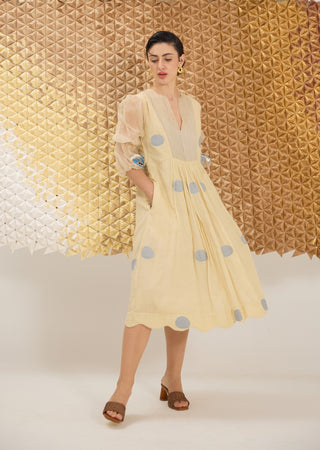 Cream yellow relaxed dress