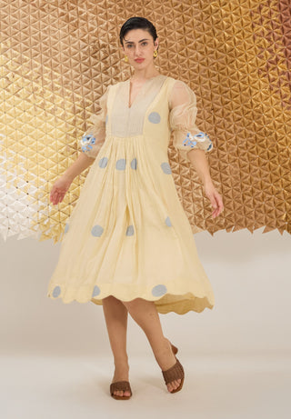 Cream yellow relaxed dress