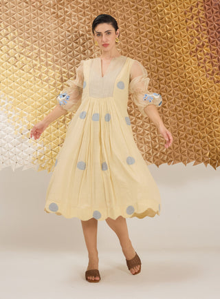 Cream yellow relaxed dress