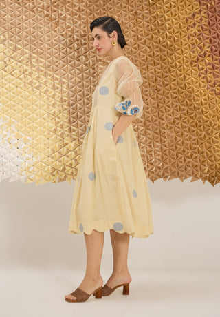 Cream yellow relaxed dress