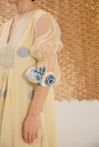 Cream yellow relaxed dress