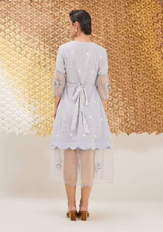 Baby blue wrap dress