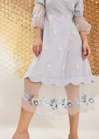 Baby blue wrap dress