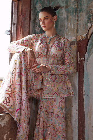 Tamanna Punjabi Kapoor-Light Pink Georgette Pelum Kurta And Sharara-INDIASPOPUP.COM