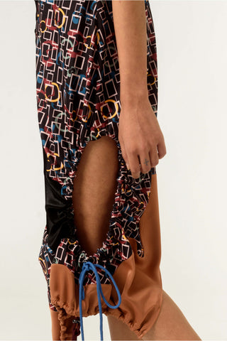 Siddhant Aggarwal-Multicolor Half And Half Shirt-Dress-INDIASPOPUP.COM