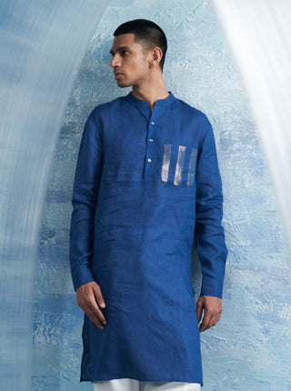 Royal Blue Straight Kurta And Salwar by Charkhee Men, available on Indiaspopup.com