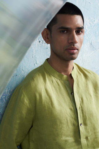 Sheen Green Straight Kurta And Salwar by Charkhee Men, available on Indiaspopup.com