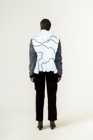 Siddhant Aggarwal-Silver Reflector Bomber Jacket-INDIASPOPUP.COM