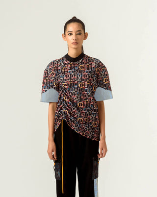 Siddhant Aggarwal-Black Torment Printed T-Shirt-INDIASPOPUP.COM