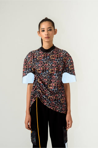 Siddhant Aggarwal-Black Torment Printed T-Shirt-INDIASPOPUP.COM