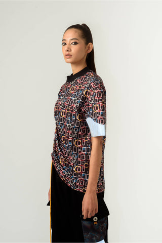 Siddhant Aggarwal-Black Torment Printed T-Shirt-INDIASPOPUP.COM