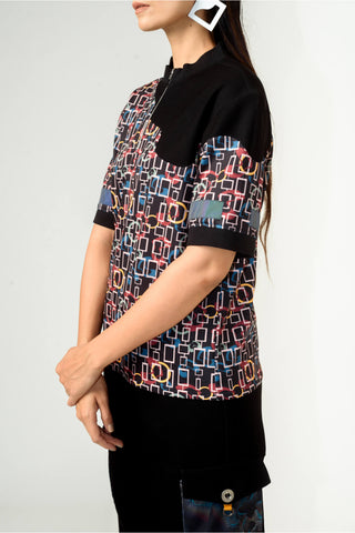Siddhant Aggarwal-Black Printed T-Shirt-INDIASPOPUP.COM