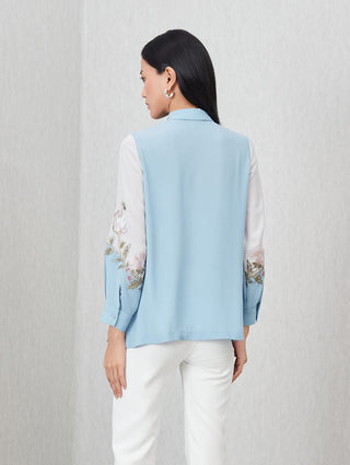 Florensa blue gray blouse