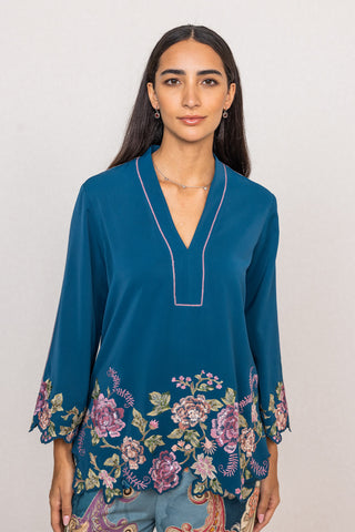 Asterra blue blouse