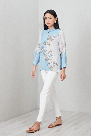 Florensa blue gray blouse