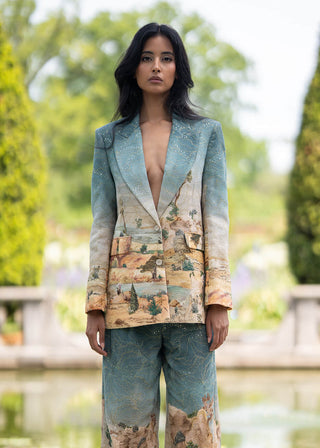 Albury teal blue jacket