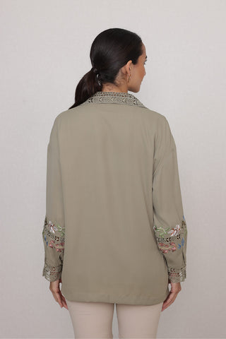 Vinara light olive blouse