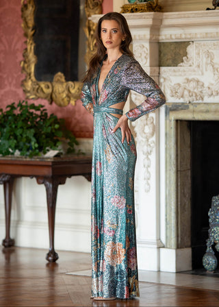 Nora teal green gown