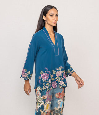 Asterra blue blouse