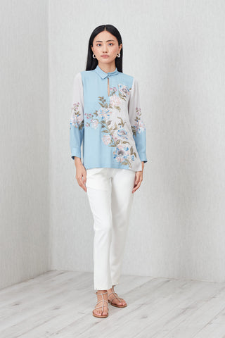 Florensa blue gray blouse