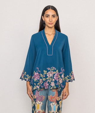 Asterra blue blouse