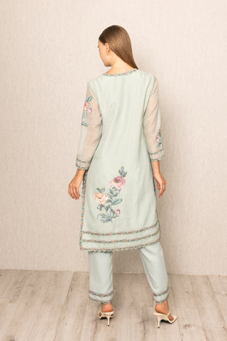 Sage green oraya tunic and pants