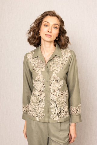 Sage green rio buttondown shirt