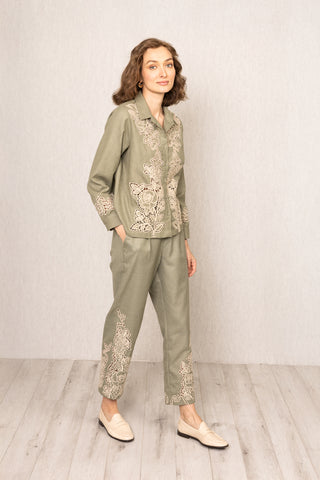 Sage green raylen rara pants
