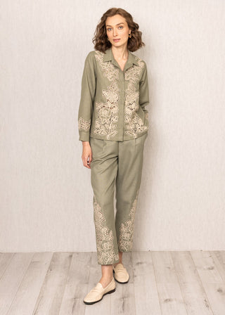 Sage green raylen rara pants