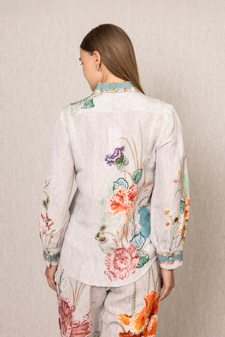 Multicolor bora buttondown shirt and pants