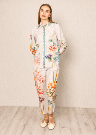 Multicolor bora buttondown shirt and pants