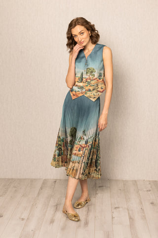 Teal blue ibiza waist coat