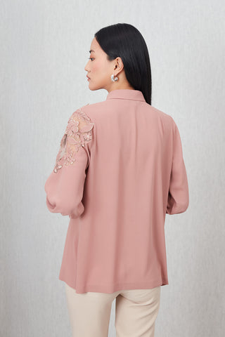Renne dusty rose blouse