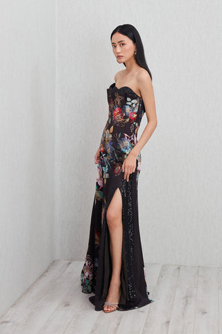 Multicolor sera gown