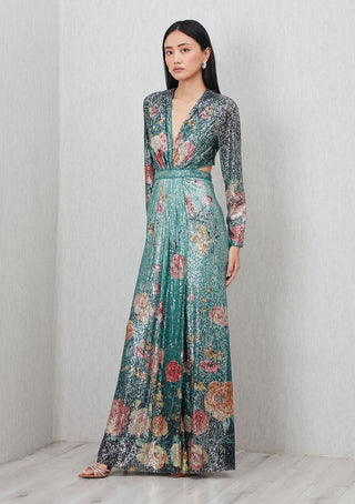 Nora teal green gown