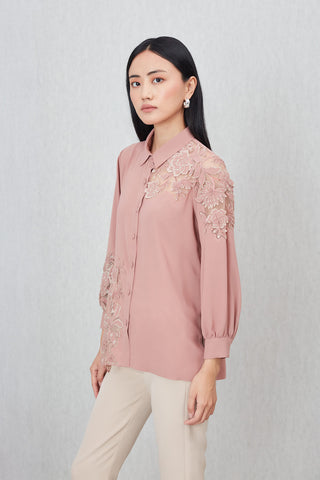 Renne dusty rose blouse