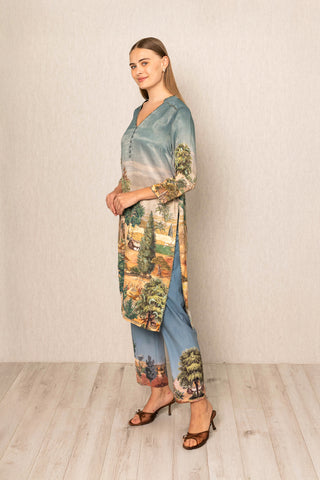 Multicolor bern tunic and pants