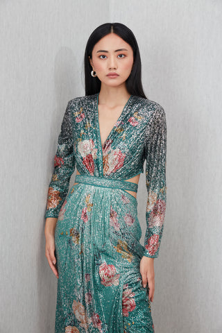 Nora teal green gown