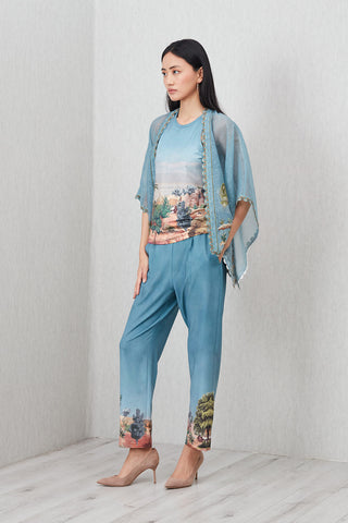 Elle teal blouse and inner