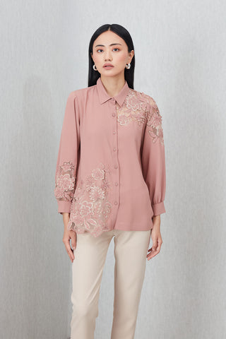 Renne dusty rose blouse