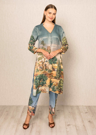 Multicolor bern tunic and pants