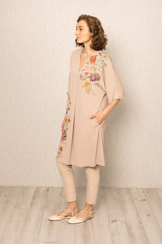 Beige geneva tunic and pants