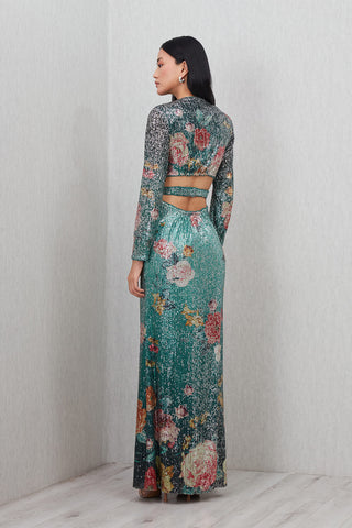 Nora teal green gown